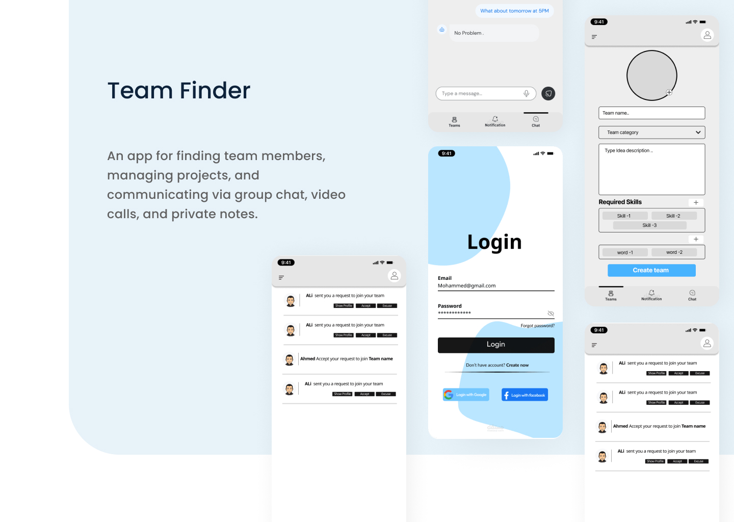 Team Finder - Screenshot